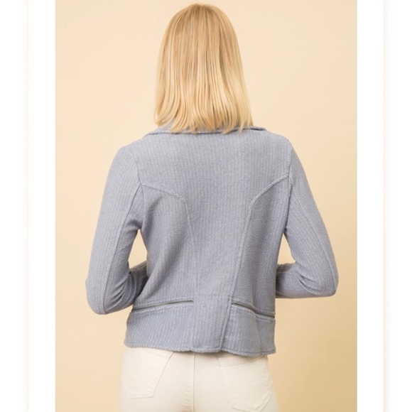 Love in a mist - Blue Terry Moto Jacket - Picture 7 of 11